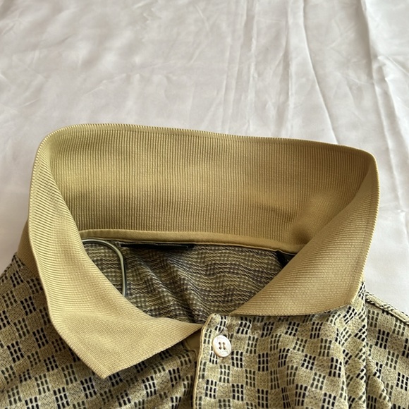 Vintage Bobby Jones 3 Button Tan Green Navy Golf Shirt Men’s Size XL - Picture 5 of 8